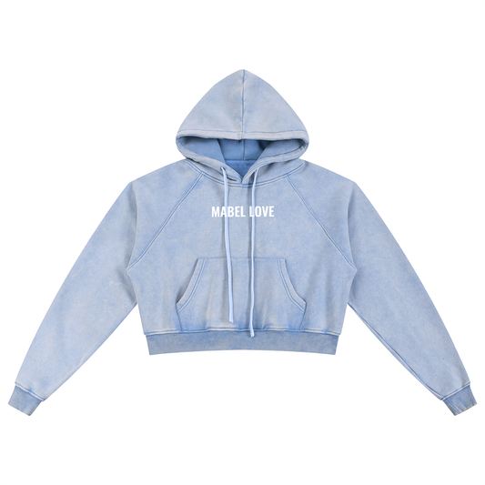 Snow Washed Cropped Hoodie - lifestyle photo