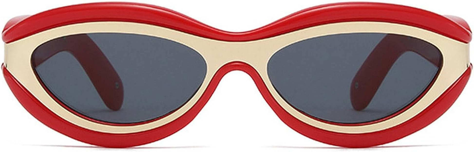 Cat Eye Sunglasses for Women Cute Oval Thick Frame Y2K Accessories Sun Glasses Chic Retro Style Shades