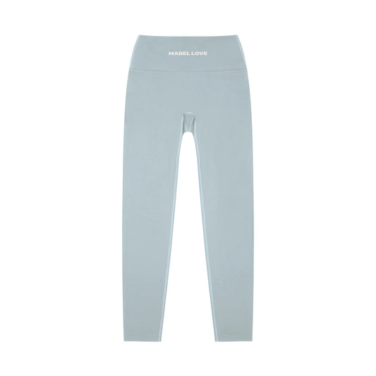High-Waisted Yoga Leggings — light gray front