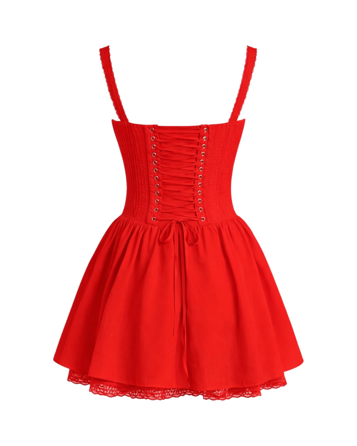 Minivestido de encaje con parches