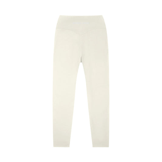 High-Waisted Yoga Leggings — beige back