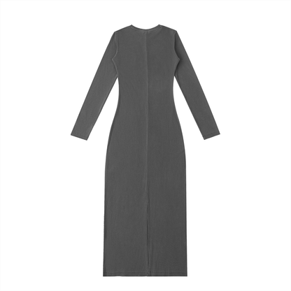 Dyed Washed Slit Maxi Dress