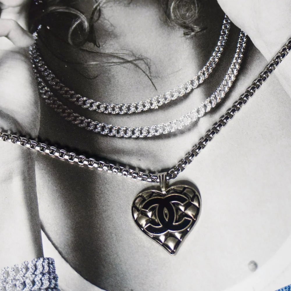 Silver Heart Pendant Necklace