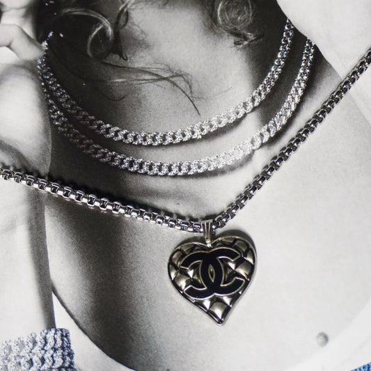 Silver Heart Pendant Necklace