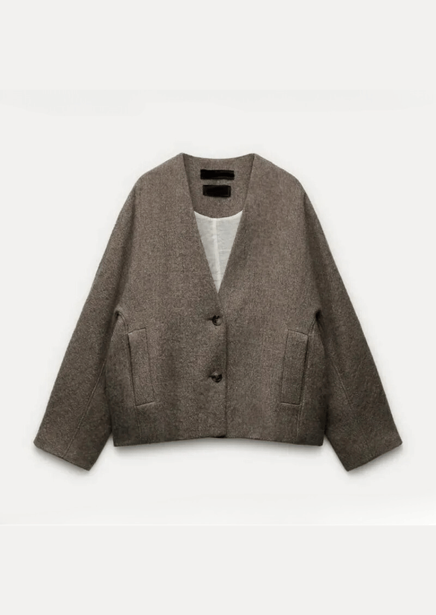 Classic Wool-Blend Oversized Coat