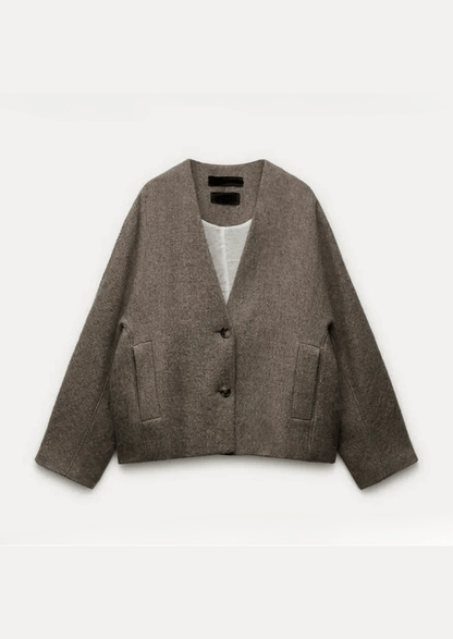 Classic Wool-Blend Oversized Coat