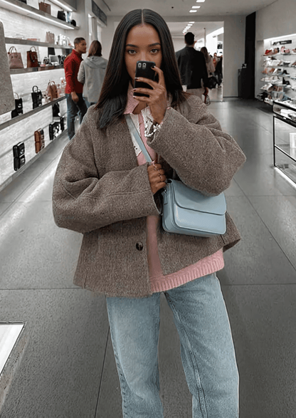 Classic Wool-Blend Oversized Coat