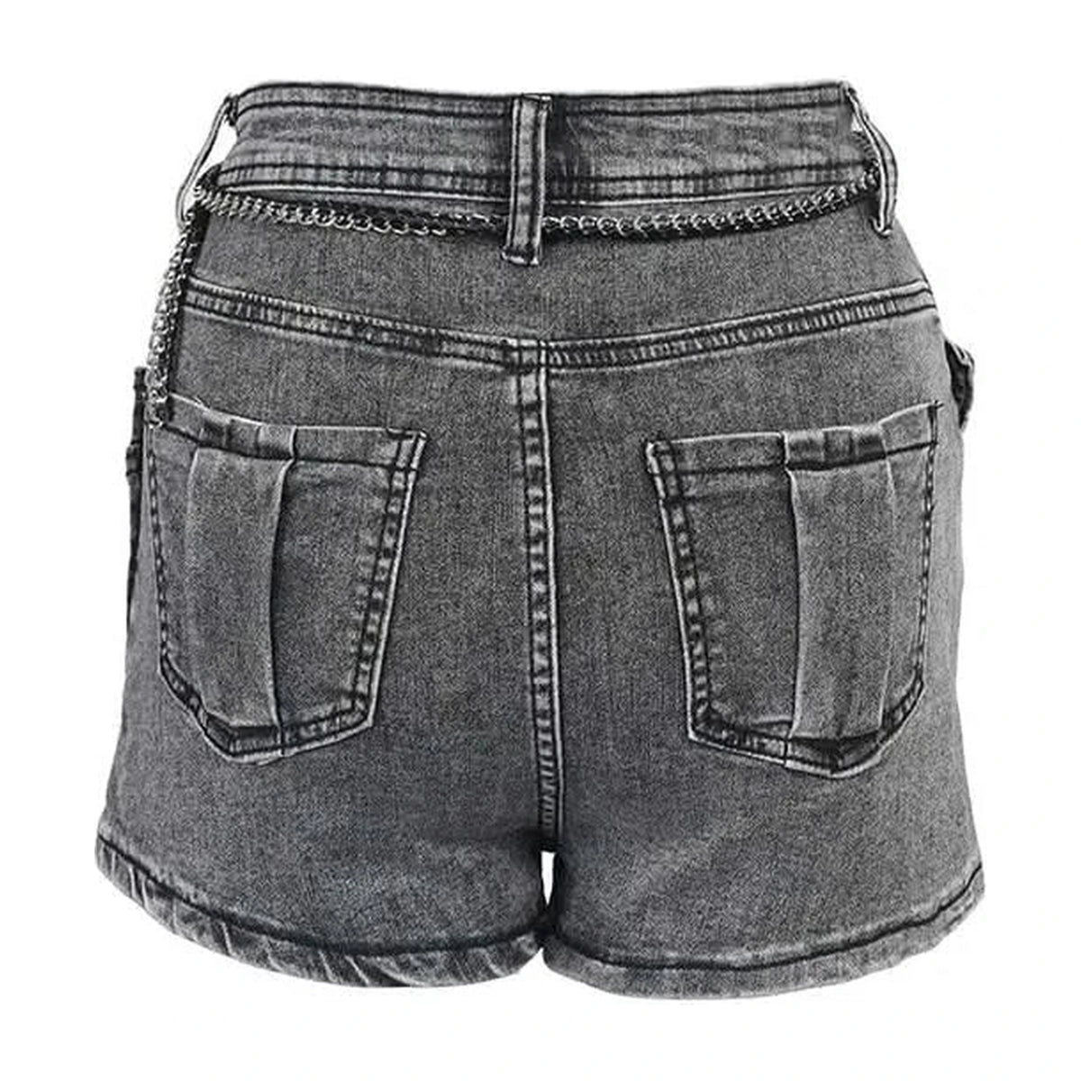 Black denim skort 2