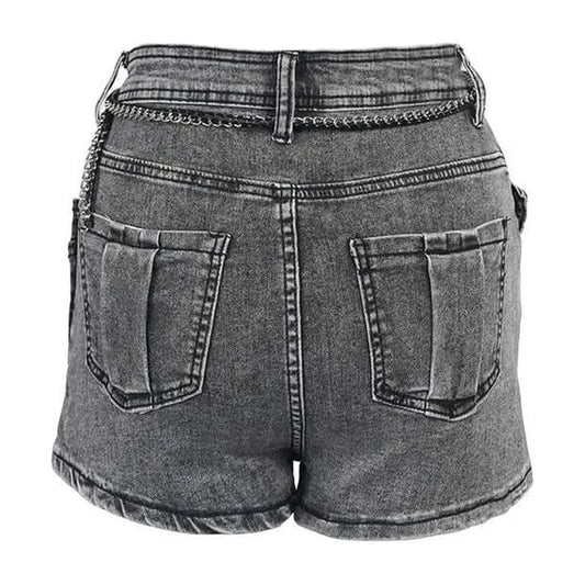 Black denim skort 2