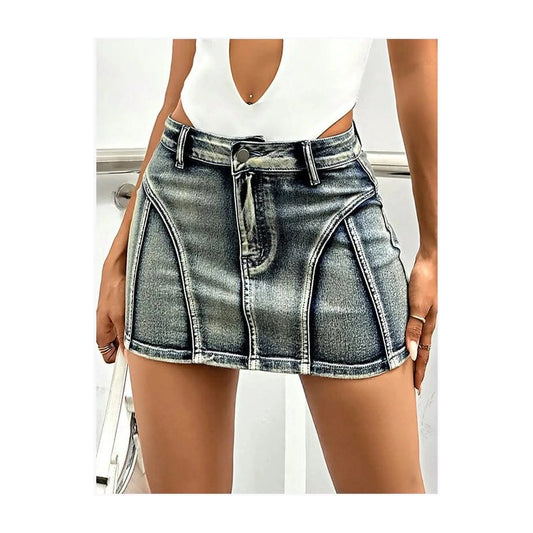 Carnival Holiday High Waist Denim Skirt 2