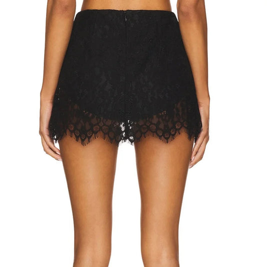 Sophia Black Lace High Waist Mini Skirt — image 2