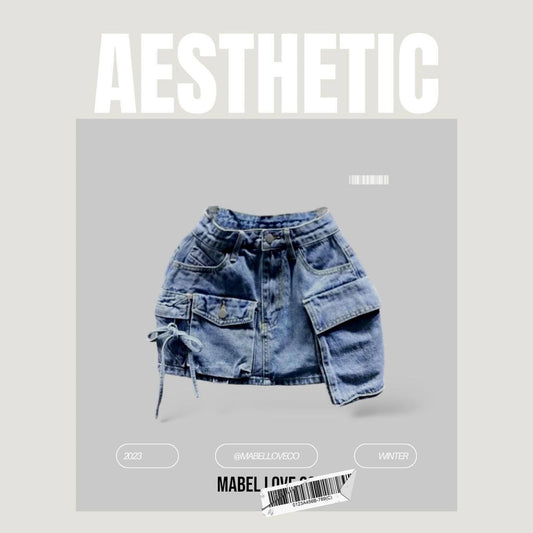 Versatile Cargo Denim Skort