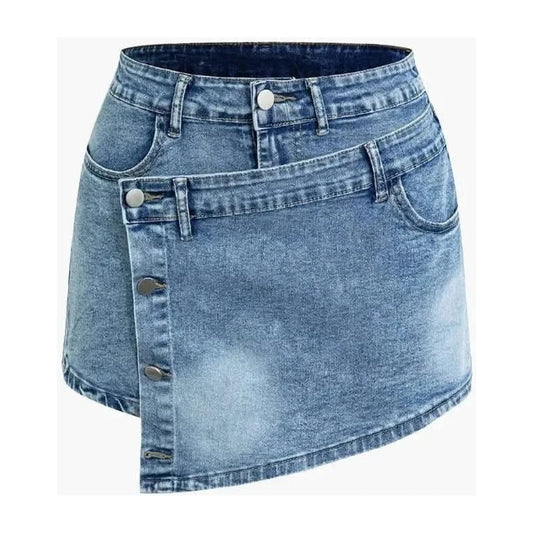 Denim mini Skort 2