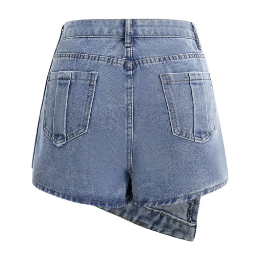 Irregular Hem Short Skirt - detail shot