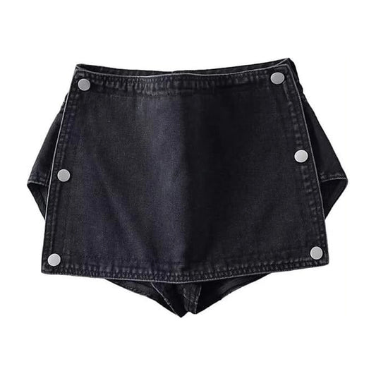 Denim Button Mini Skirt 2