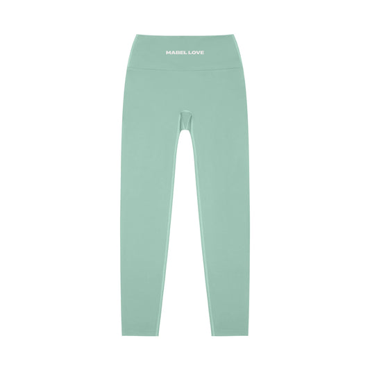 High-Waisted Yoga Leggings — light green front