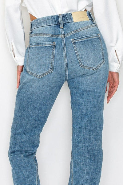 Tummy-Control High-Rise Straight Jeans