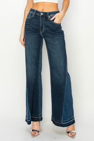 Front details of High-Rise Relaxed Wide-Leg Jeans