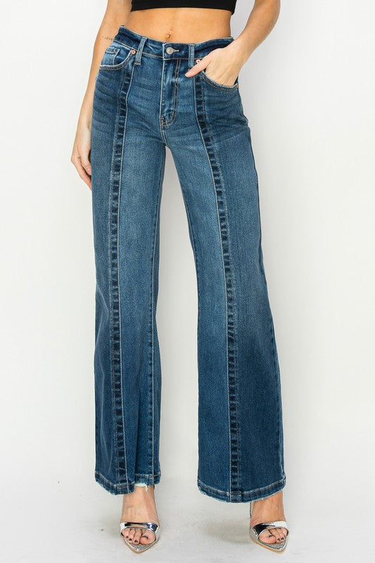 HIGH RISE RELAXED FLARE JEANS, 