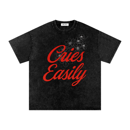 Loose Snow Washed Cotton Tee