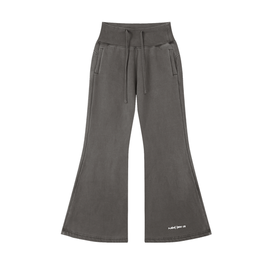 Vintage Washed Flared Fleece Pants - lifestyle photo