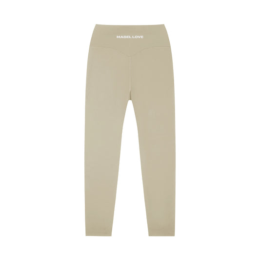 High-Waisted Yoga Leggings — gray coffee back
