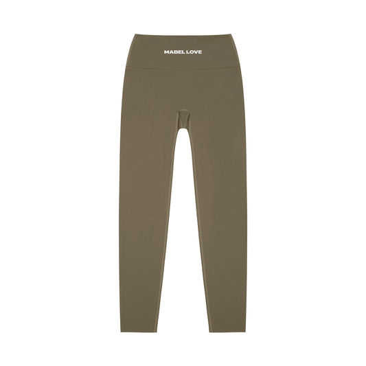 High-Waisted Yoga Leggings — brown front