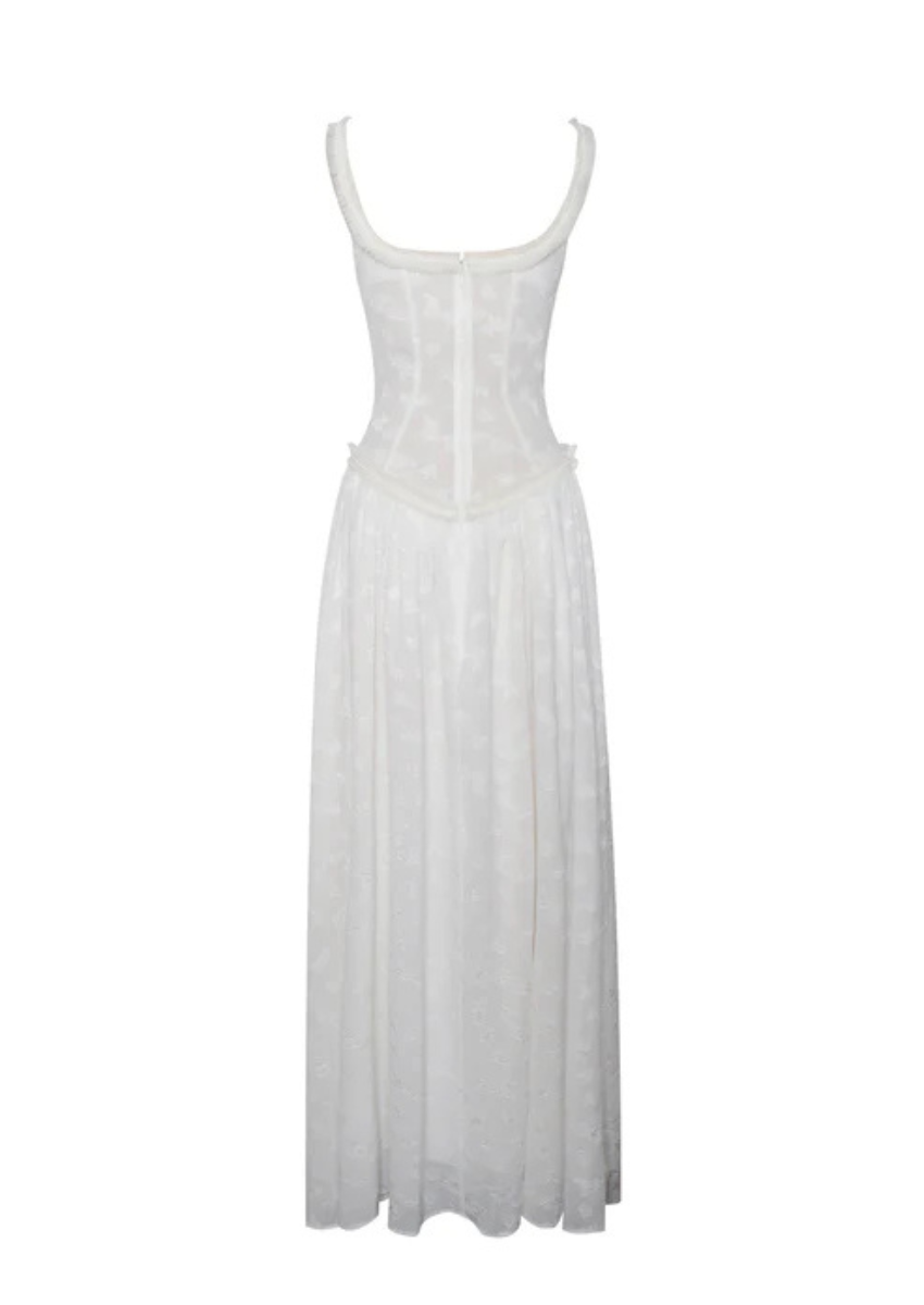 A-Line Maxi Dress with Corset Bodice