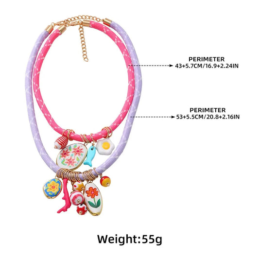 2 piece Boho Rope Necklace