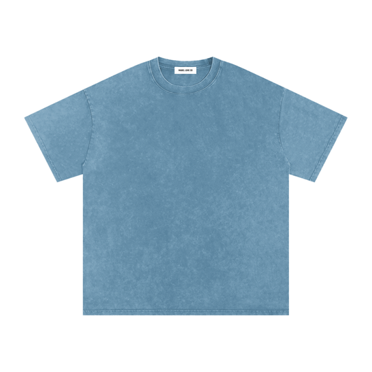 Loose Snow Washed Vibes Only Cotton T-Shirt - lifestyle photo