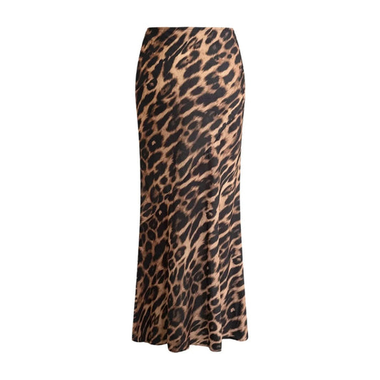 Leopard Print Long Skirt 3