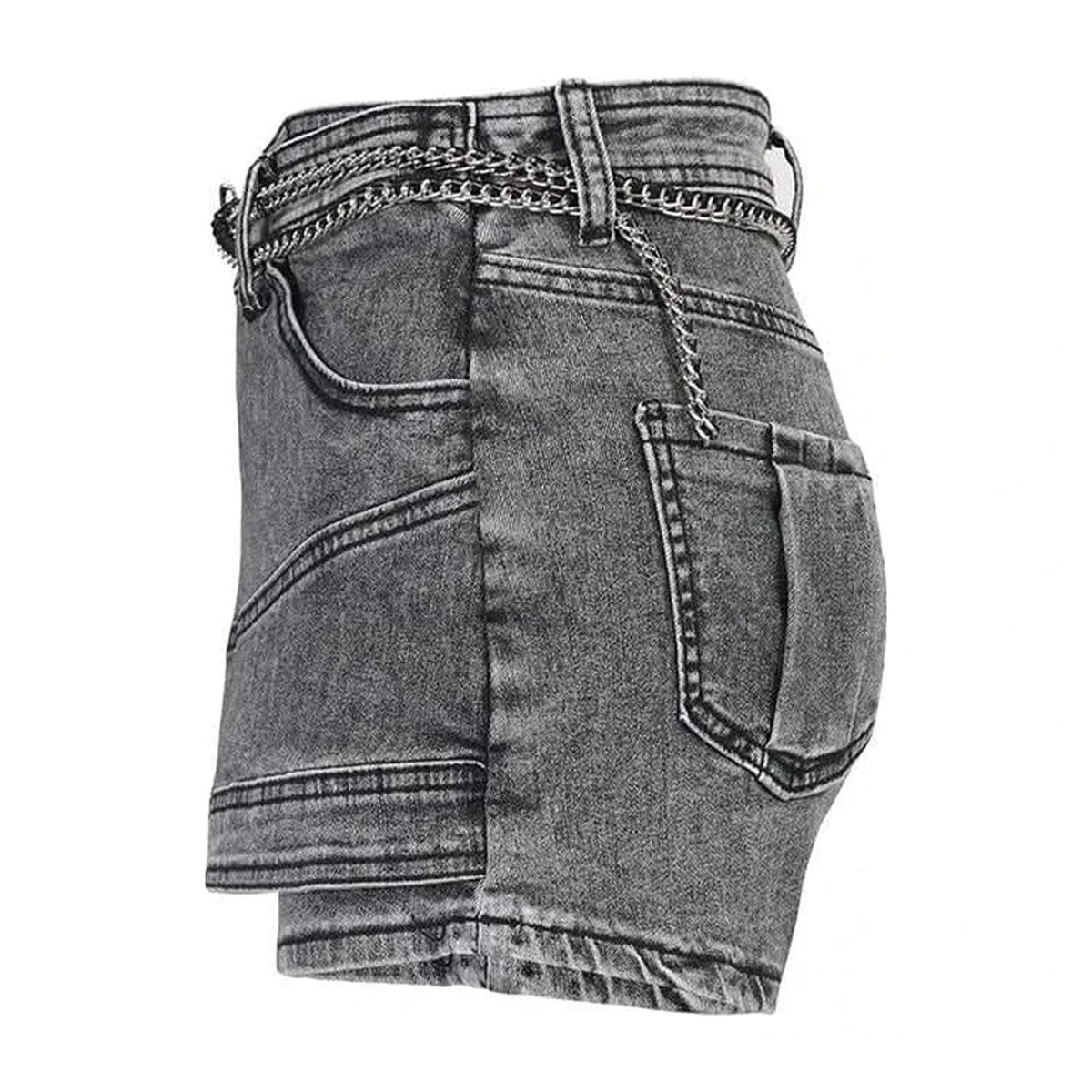 Black denim skort 3
