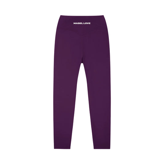 High-Waisted Yoga Leggings — purple back