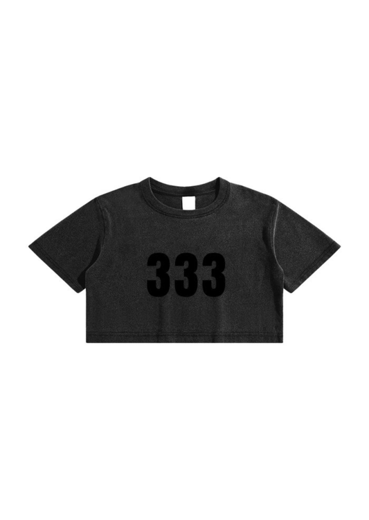 333 Black Crop Top