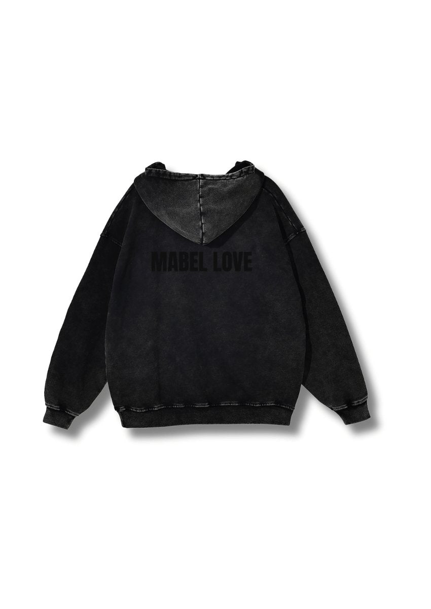 333 black oversized hoodie