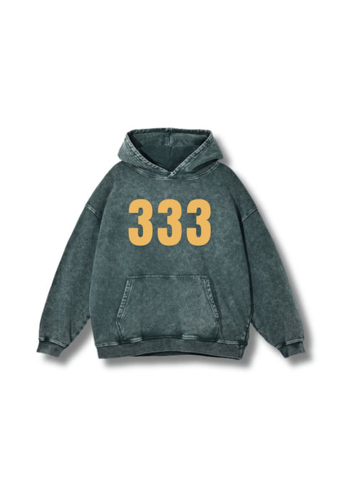 333 green oversized hoodie