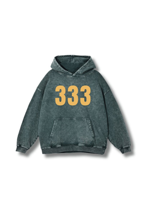 333 green oversized hoodie