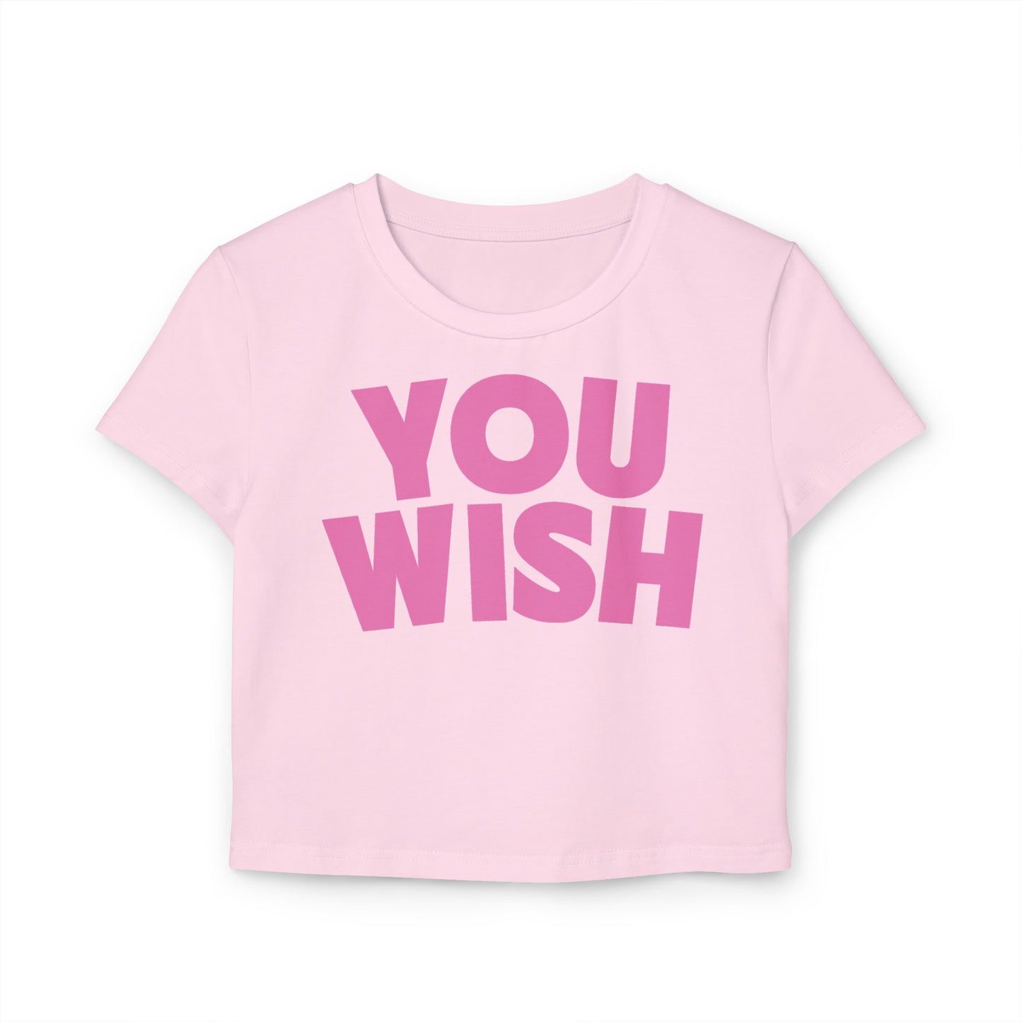 You Wish Crop Tee — Pink Women's Baby Tee