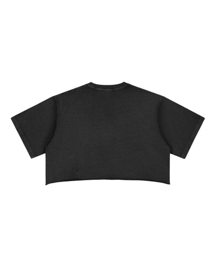 Libra Washed Raw Edge Crop Top - Casual Chic Style"