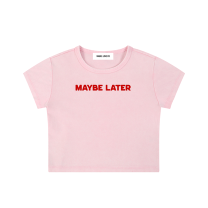 maybe later Snow Washed Crop Top
