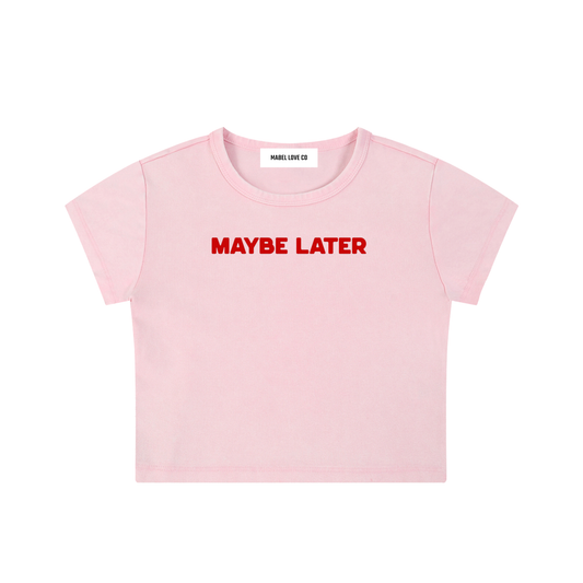 maybe later Snow Washed Crop Top