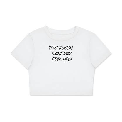 Fitted Crop Cotton T-Shirt