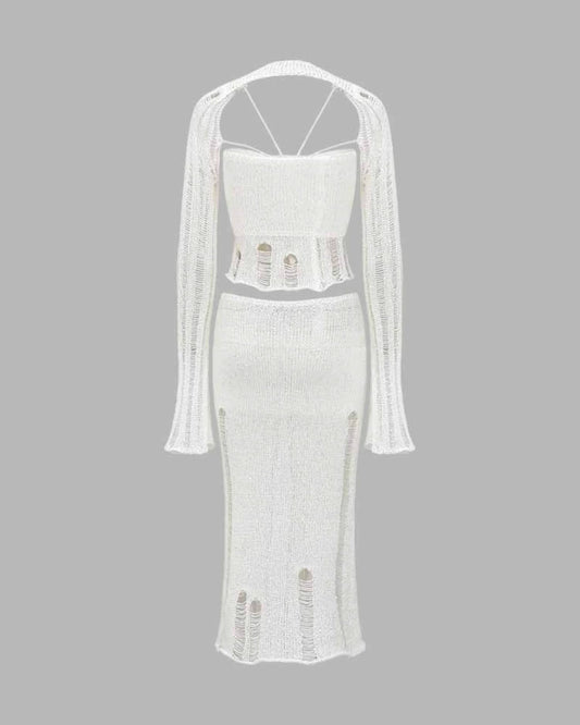 Long Sequin Knit Set