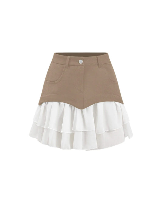 Y2K Ruffle A-Line Denim Skirt - additional view 6