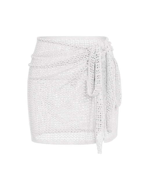Hollow Knit Beach Skirt