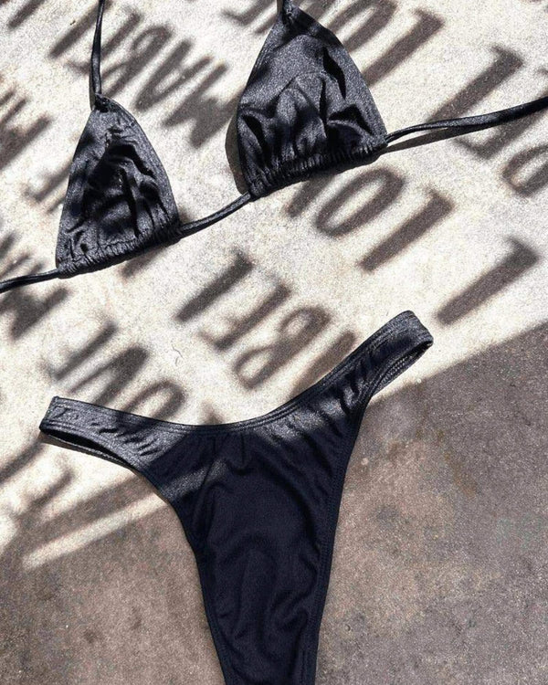 SOLID HIGH WAISTED BIKINI