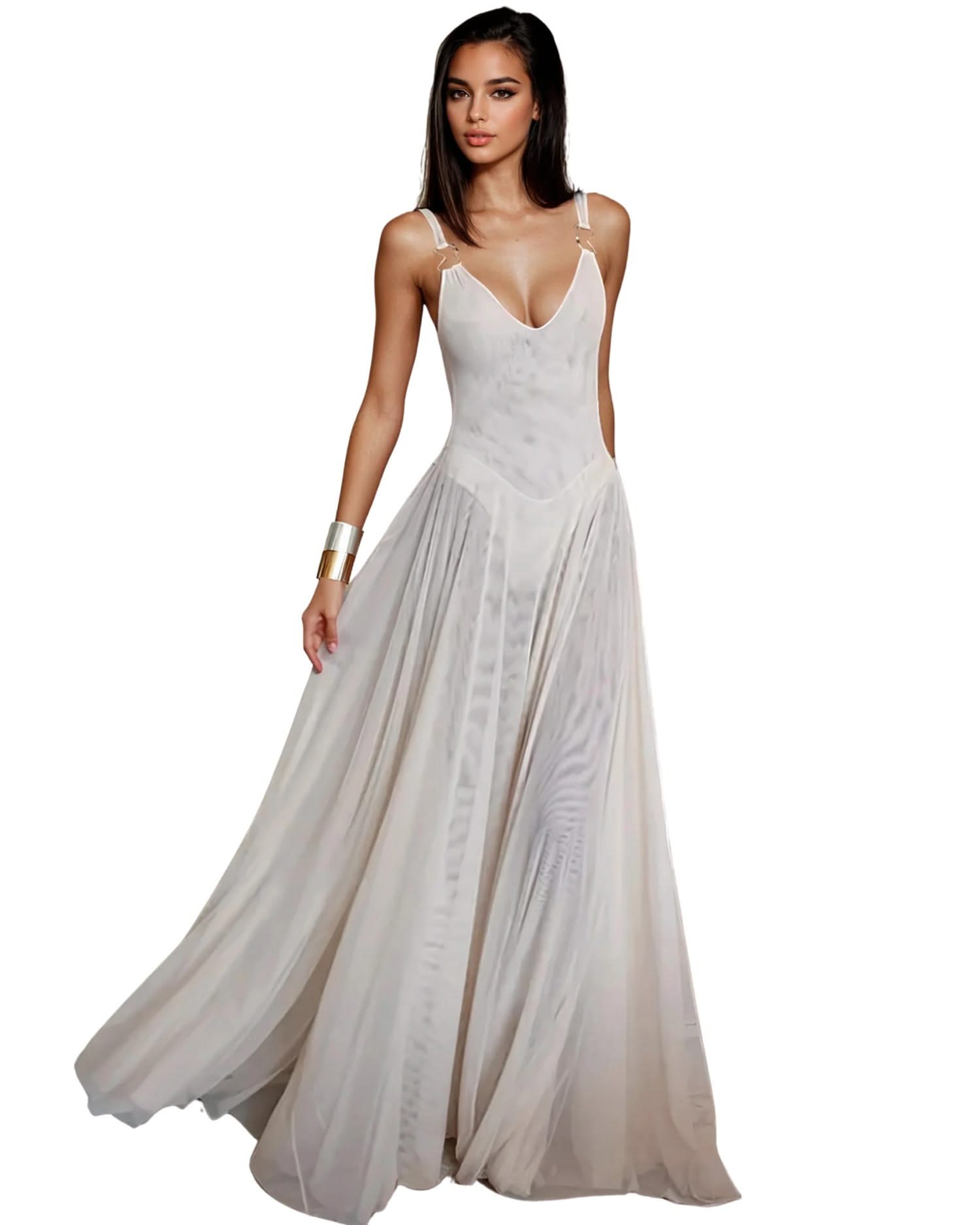  Sexy Mesh Maxi Dress - Beach Party Ready