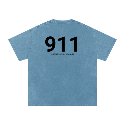 Snow Washed Oversized Cotton T-Shirt