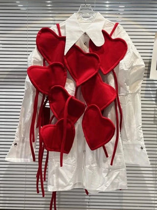 3D Red Heart Strings - Mabel Love Co - Apparel & Accessories