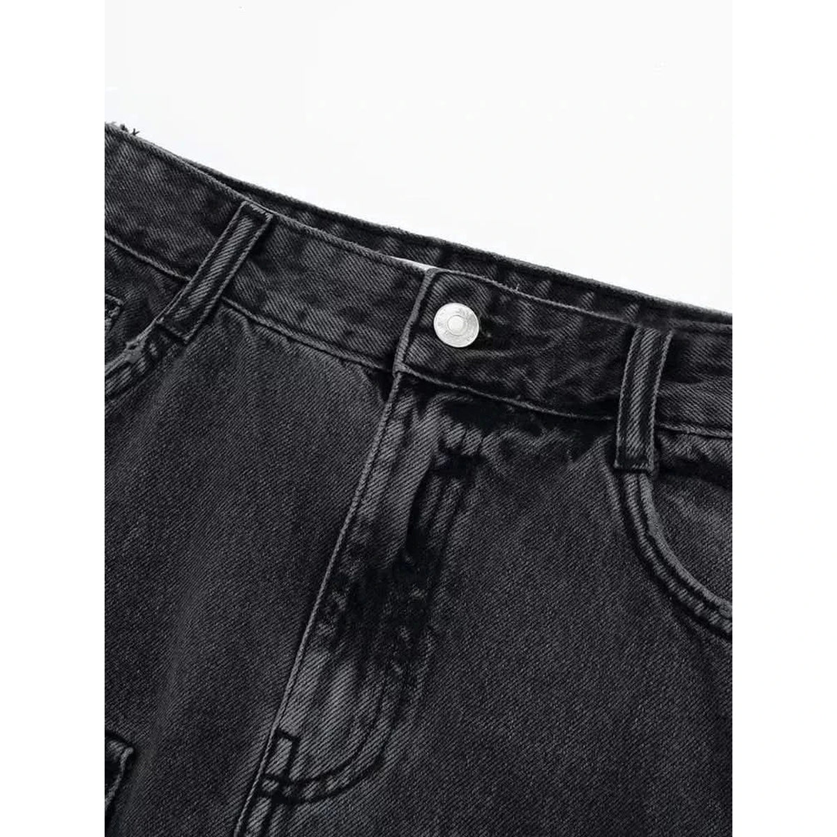 Cargo Denim Mini Skirt — waistband